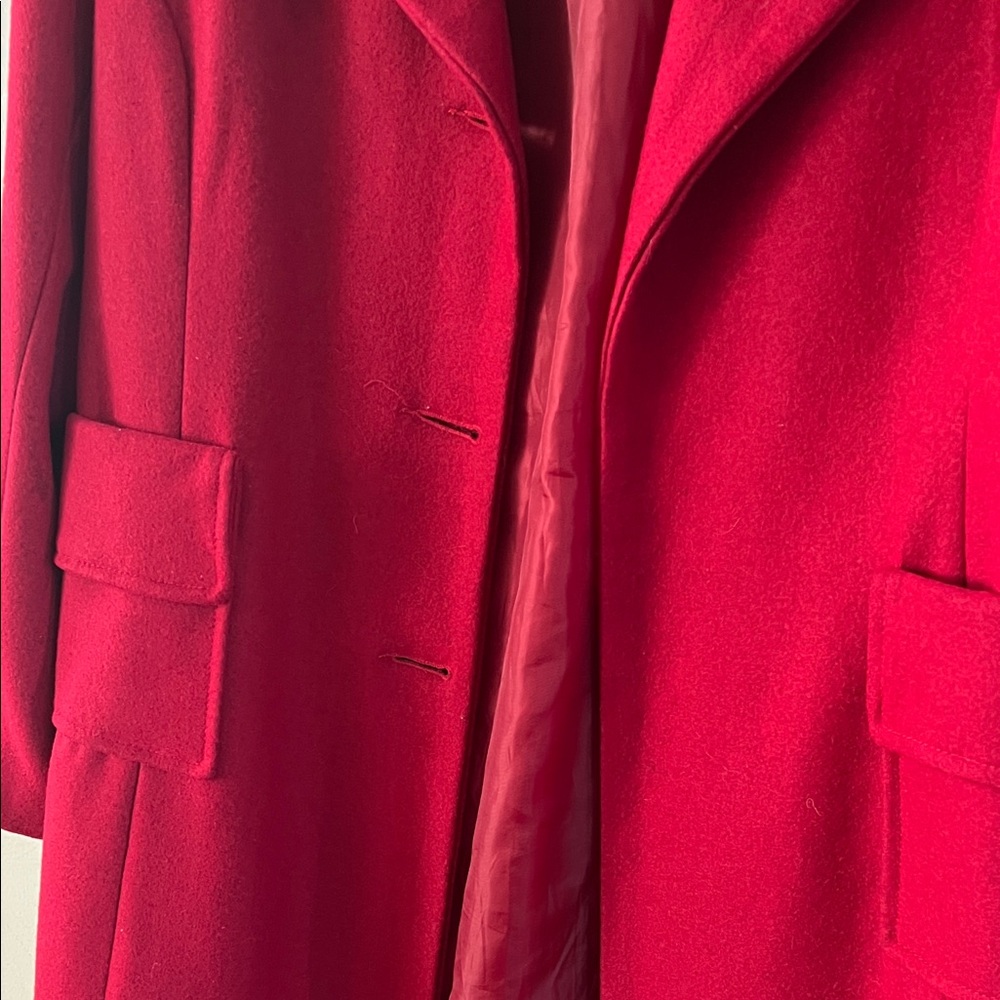 Body Central Vibrant Red Trench Coat - Picture 3 of 7